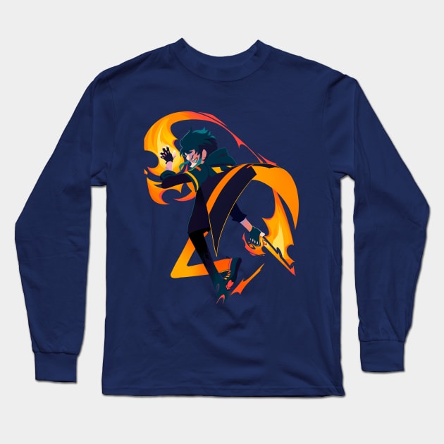 Pyro Boy Long Sleeve T-Shirt by rosywhitey